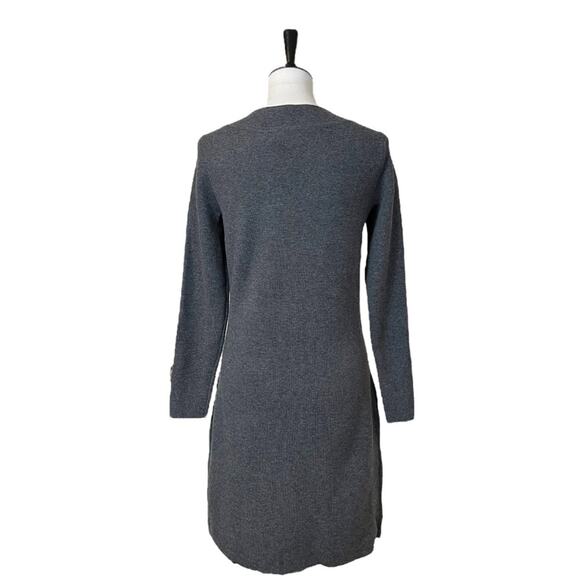 Vineyard Vines NEW Sweater Dress Merino Wool Tie Neck Gray Women’s Size Small - Picture 4 of 11
